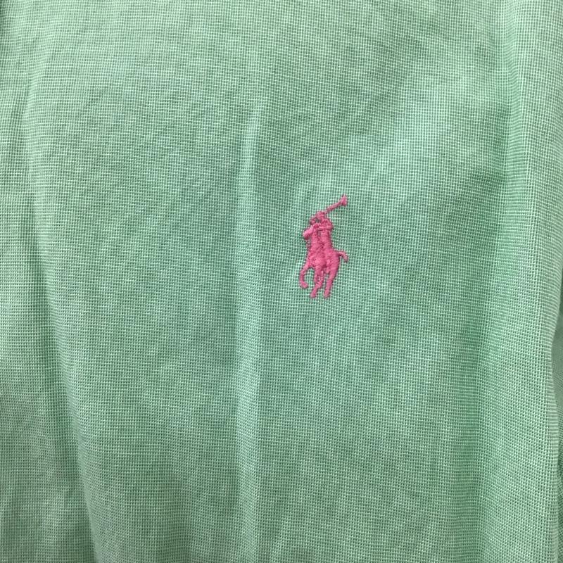 ラルフローレン RALPHLAUREN シャツ、ブラウス 長袖 長袖シャツ カジュアルシャツ カラーシャツ ボタンダウンシャツ ロゴ、文字 緑 / グリーン /  メンズ USED 古着 中古 10111649
