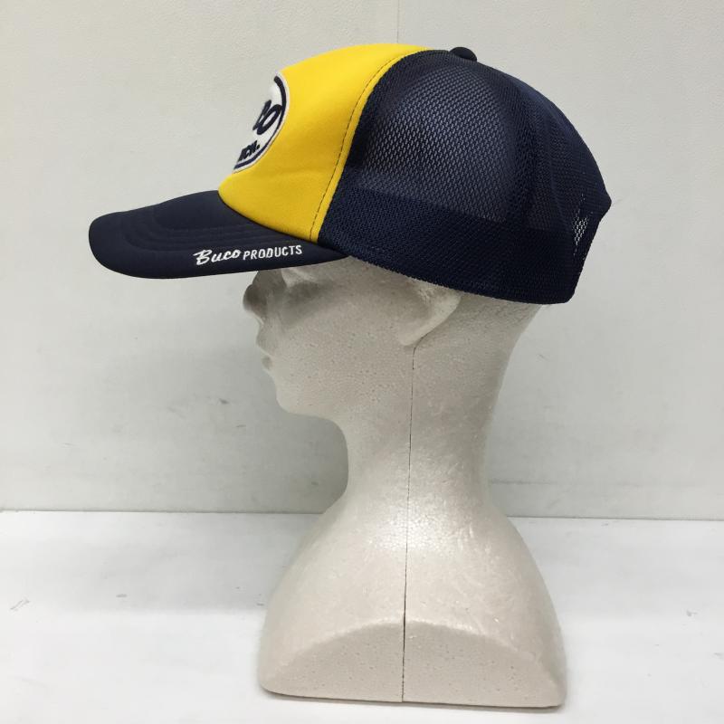 ブコ BUCO 帽子 キャップ ロゴ、文字 紺 / ネイビー / X 黄 / イエロー /  メンズ USED 古着 中古 10140577