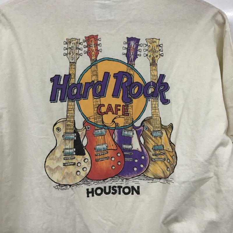 ハードロックカフェ HARD ROCK CAFE Tシャツ 半袖 半袖カットソー プリントTシャツ クルーネックカットソー L ロゴ、文字 白 / ホワイト /  メンズ USED 古着 中古 10145572