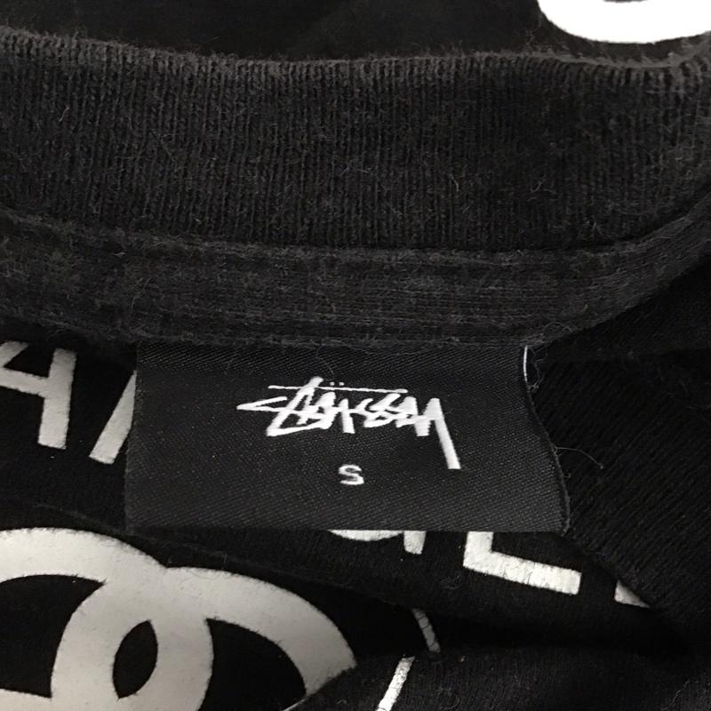 ステューシー STUSSY Tシャツ 半袖 半袖カットソー プリントTシャツ クルーネックカットソー S ロゴ、文字 黒 / ブラック /  メンズ USED 古着 中古 10119529