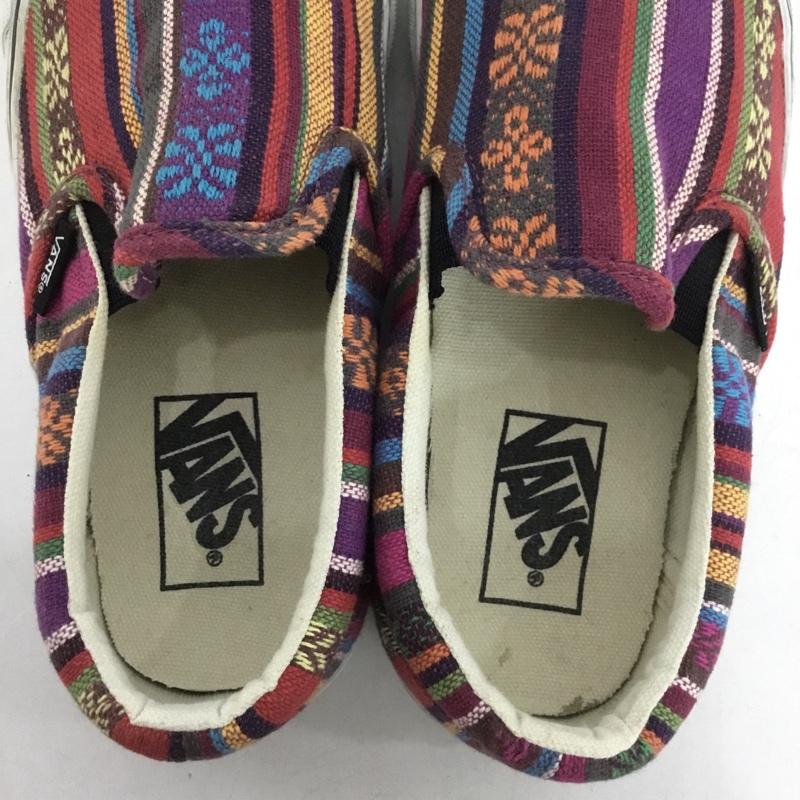 バンズ VANS スリッポン スリッポン T375 スニーカー US7 US：7  マルチカラー / マルチカラー /  レディース USED 古着 中古 10145613