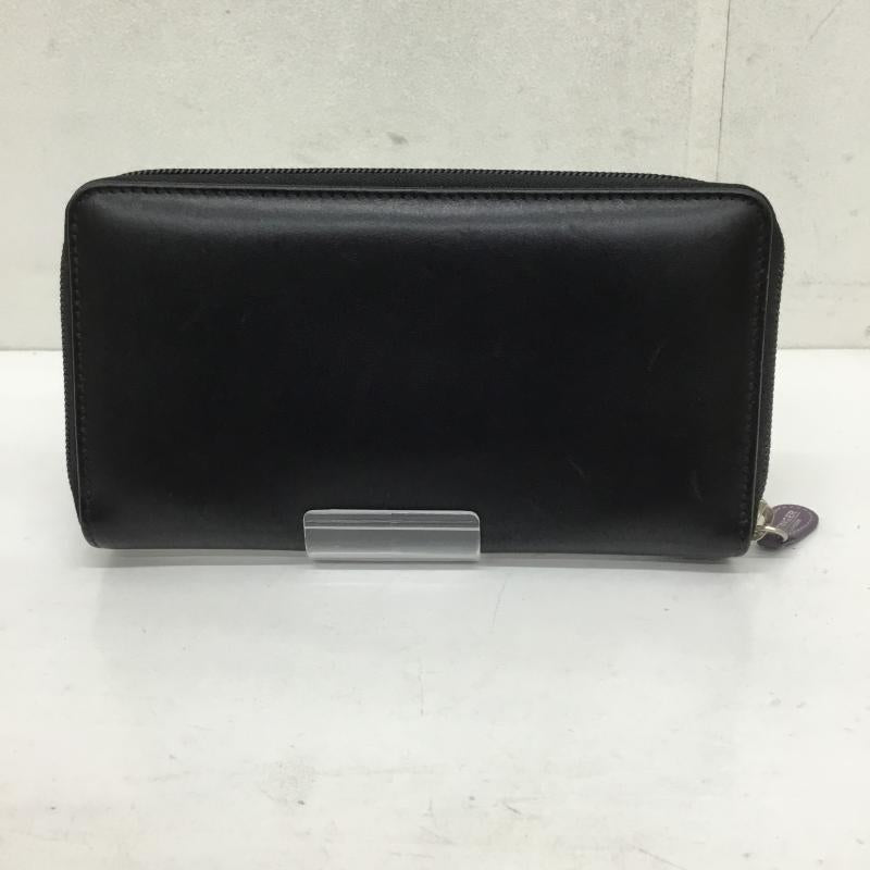 エッティンガー ETTINGER 財布 長財布 無地 黒 / ブラック / X 紫 / パープル /  メンズ USED 古着 中古 10120975