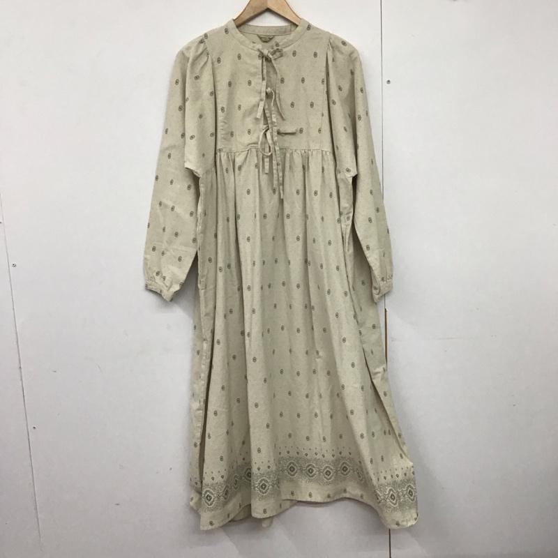 サマンサモスモス Samansa Mos2 ワンピース ロングスカート 1105272 モチーフ花柄ワンピース 長袖 FREE 総柄 アイボリー / アイボリー /  レディース USED 古着 中古 10142282