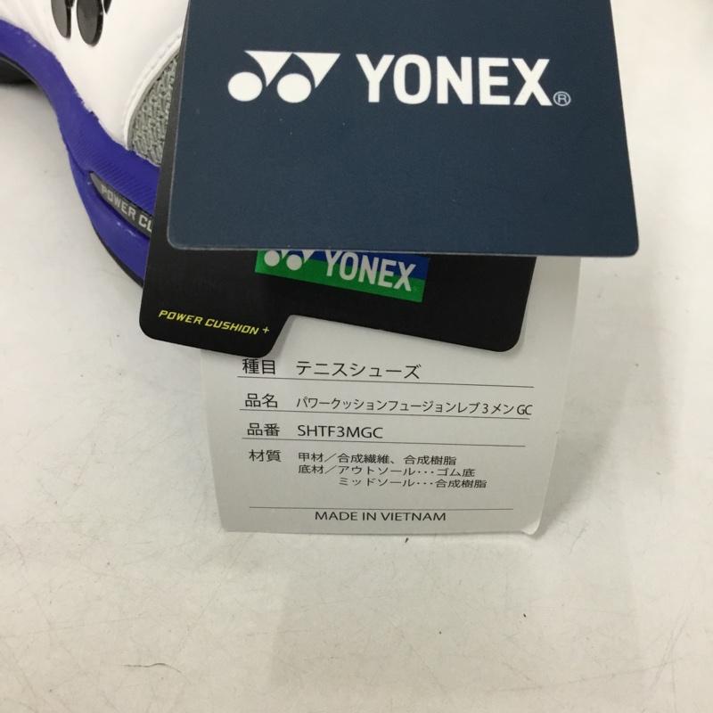 ヨネックス YONEX スニーカー スニーカー SHTF3MGC パワークッションフュージョンレブ3メンGC テニスシューズ 箱有 24cm 24.0cm ロゴ、文字 白 / ホワイト / X 青 / ブルー / X 灰 / グレー /  レディース USED 古着 中古 10147961