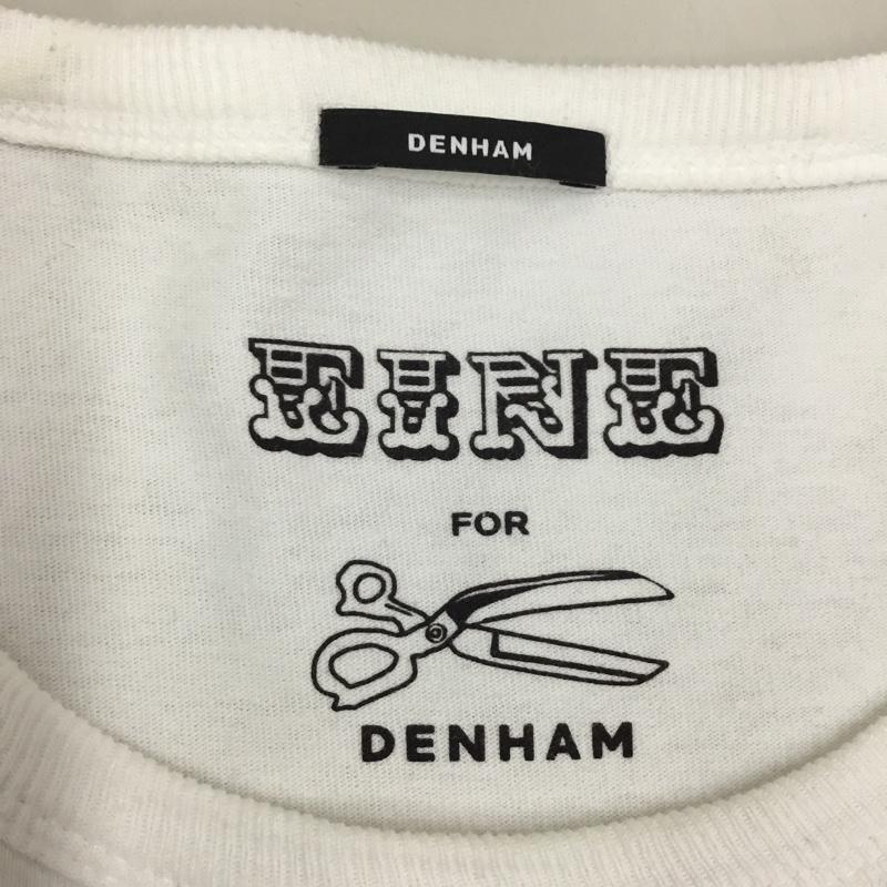 デンハム DENHAM カットソー 長袖 長袖カットソー クルーネックカットソー ロングスリーブカットソー プリントTシャツ M プリント 白 / ホワイト /  メンズ USED 古着 中古 10118620