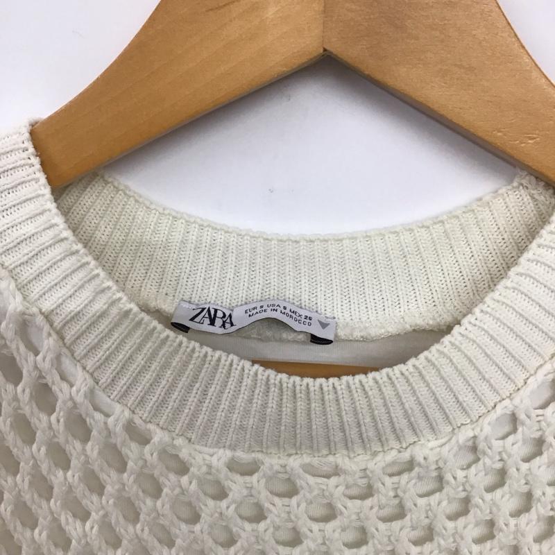 ザラ ZARA カットソー 半袖 S 無地 白 / ホワイト /  レディース USED 古着 中古 10140625