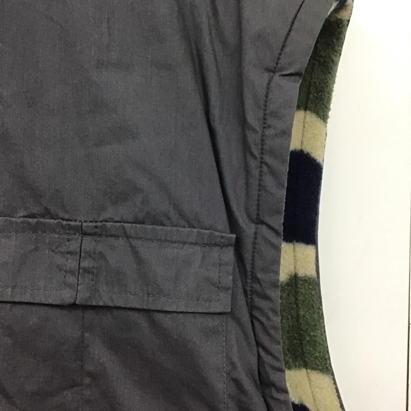 トミー ジーンズ TOMMY JEANS ベスト ベスト ジップアップベスト ノースリーブカットソー アウター スタンドカラー L 無地 灰 / グレー /  メンズ USED 古着 中古 10148362