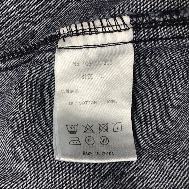 チャオパニック CIAOPANIC シャツ、ブラウス 長袖 長袖シャツ カラーシャツ 長袖カットソー デニムシャツ L 無地 インディゴ / インディゴ /  メンズ USED 古着 中古 10114376