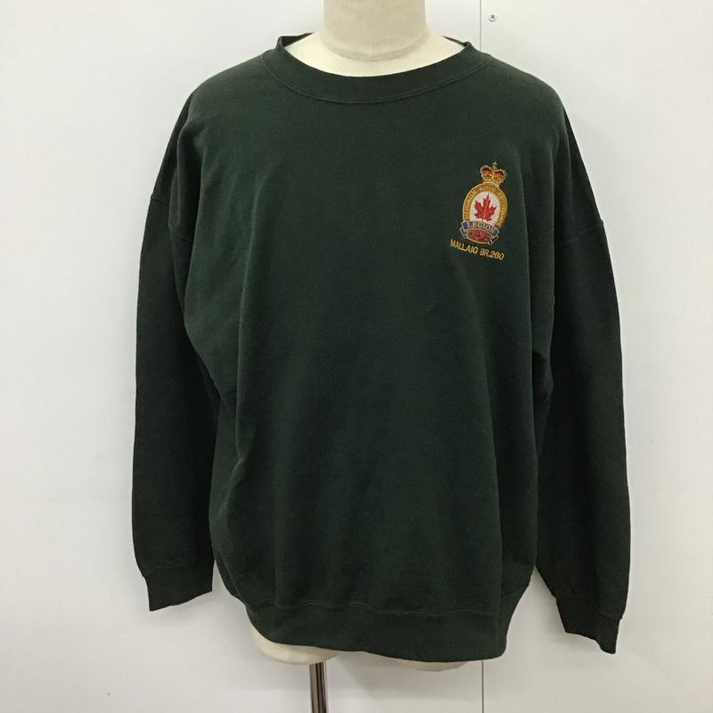 古着 USED トレーナー 長袖 古着 トレーナー スウェット クルーネックカットソー XL ロゴ、文字 緑 / グリーン /  メンズ USED 古着 中古 10124089