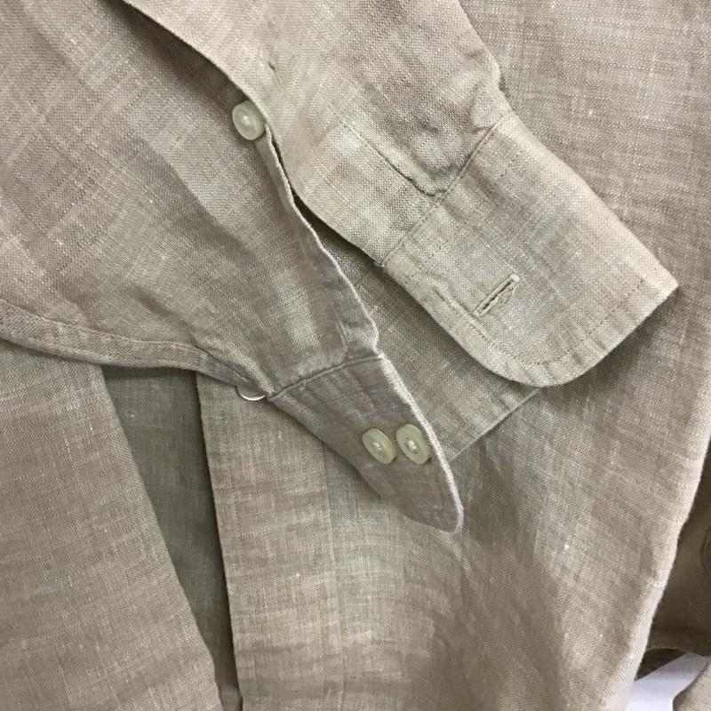 ブルックスブラザーズ BROOKS BROTHERS シャツ、ブラウス 長袖 ボタンダウンシャツ M 無地 ベージュ / ベージュ /  メンズ USED 古着 中古 10131424