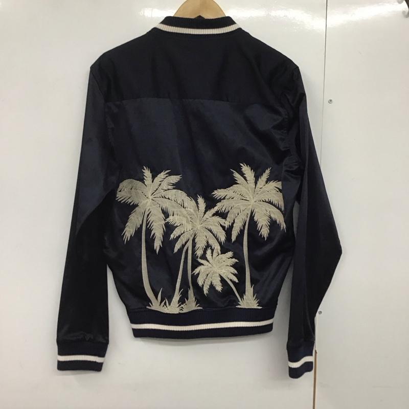ザラメン ZARA MAN ジャケット、上着 ジャンパー、ブルゾン ジップアップジャケット スカジャン アウター S 刺繍 紺 / ネイビー /  メンズ USED 古着 中古 10141509