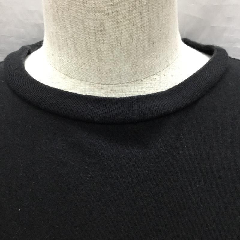 フラグスタフ FLAGSTUFF Tシャツ 半袖 半袖カットソー プリントTシャツ クルーネックカットソー L プリント 黒 / ブラック /  メンズ USED 古着 中古 10120114