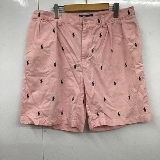 ポロバイラルフローレン Polo by RALPH LAUREN パンツ ショートパンツ ショートパンツ ハーフパンツ カジュアルパンツ 38インチ ロゴ、文字 桃 / ピンク /  メンズ USED 古着 中古 10122783
