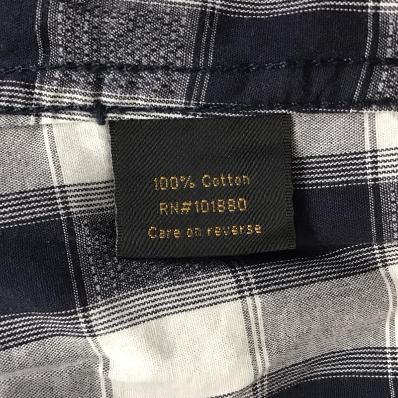 古着 USED シャツ、ブラウス 長袖 HELIX ワークシャツ XXL チェック 白 / ホワイト / X 紺 / ネイビー /  メンズ USED 古着 中古 10121368