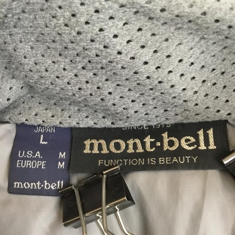 モンベル mont-bell ジャケット、上着 ダウンベスト 371319902 L ロゴ、文字 黒 / ブラック /  メンズ USED 古着 中古 10141349