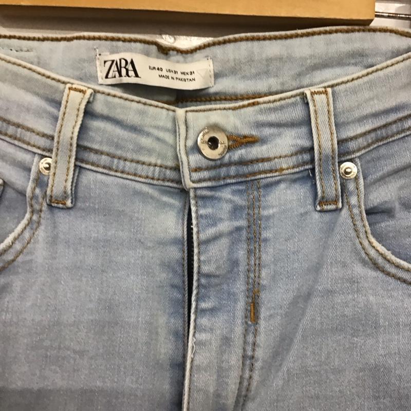 ザラ ZARA パンツ デニム、ジーンズ 40 無地 水色 / ライトブルー /  レディース USED 古着 中古 10142874