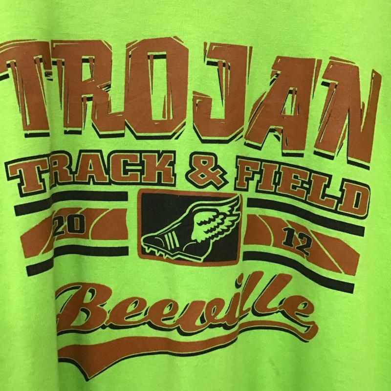 ギルダン GILDAN Tシャツ 半袖 XL ロゴ、文字 X プリント 薄緑 / ライトグリーン /  メンズ USED 古着 中古 10134612