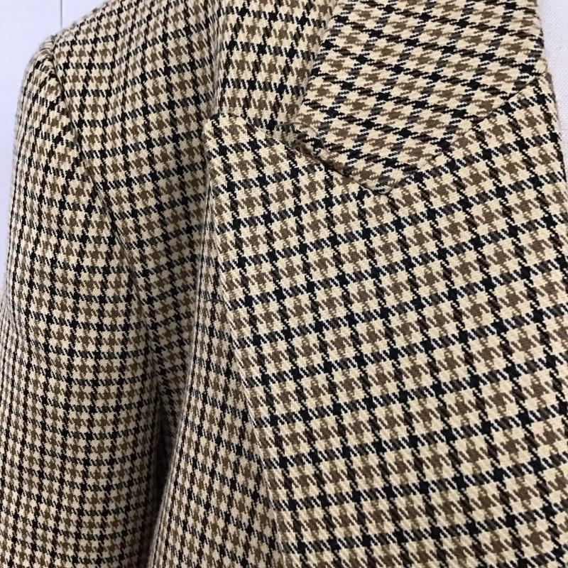 ザラ ZARA ジャケット、上着 ジャケット、ブレザー 4432 004 704 ロング丈 M チェック ベージュ / ベージュ / X 黒 / ブラック / X 茶 / ブラウン /  レディース USED 古着 中古 10120606