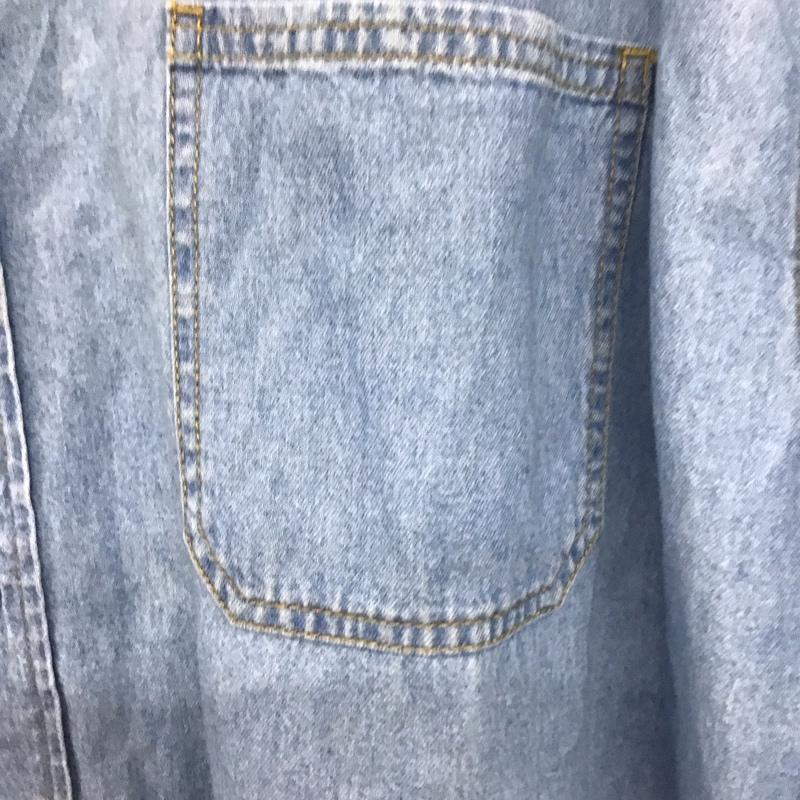 古着 USED シャツ、ブラウス 半袖 半袖シャツ ボタンダウンシャツ カラーシャツ 無地 インディゴ / インディゴ /  メンズ USED 古着 中古 10133672