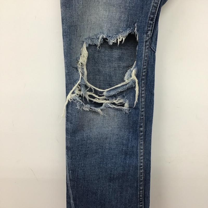 ザラメン ZARA MAN パンツ デニム、ジーンズ デニムパンツ スリムパンツ カジュアルパンツ ストレッチパンツ 38インチ ダメージ加工 インディゴ / インディゴ /  メンズ USED 古着 中古 10133656