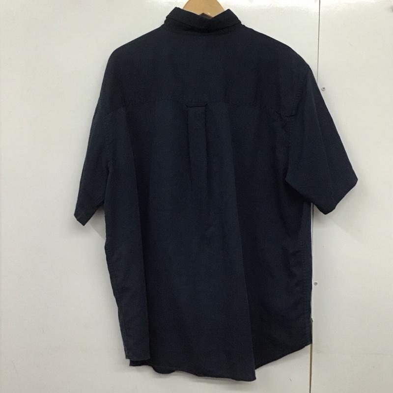 チャップス CHAPS シャツ、ブラウス 半袖 半袖シャツ 無地シャツ ボタンダウンシャツ XL 無地 紺 / ネイビー /  メンズ USED 古着 中古 10141906