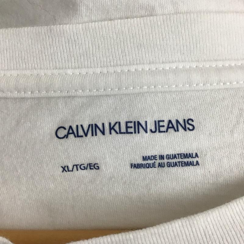 カルバン・クライン Calvin Klein Tシャツ 半袖 XL ロゴ、文字 X プリント 白 / ホワイト /  メンズ USED 古着 中古 10130758