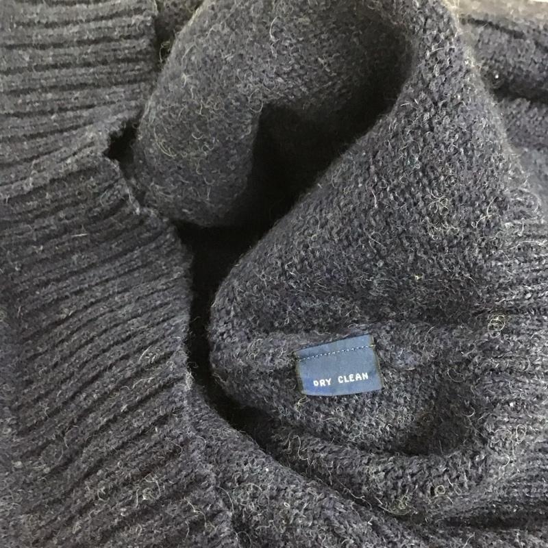 ポロラルフローレン POLO RALPH LAUREN ニット、セーター 長袖 クルーネック ウール M ワンポイント 紺 / ネイビー /  メンズ USED 古着 中古 10144704