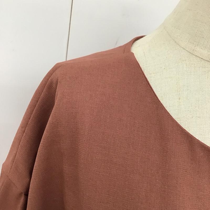 アルシーヴ archives ワンピース ロングスカート 90729 半袖 前開き 無地 桃 / ピンク /  レディース USED 古着 中古 10114753