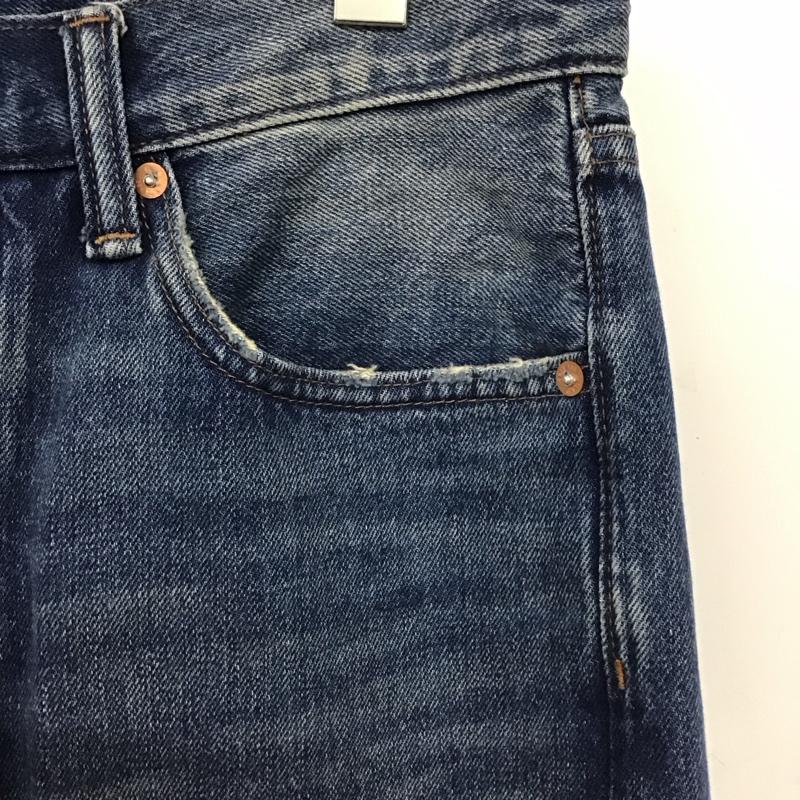 ギャップ GAP パンツ デニム、ジーンズ デニムパンツ ワイドパンツ カジュアルパンツ ストレッチパンツ 28インチ ダメージ加工 インディゴ / インディゴ /  メンズ USED 古着 中古 10148040