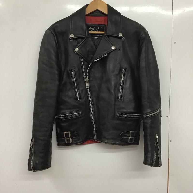 古着 USED ジャケット、上着 ジャケット、ブレザー レザージャケット ジップアップジャケット アウター ライダースジャケット XS 無地 黒 / ブラック /  メンズ USED 古着 中古 10139682
