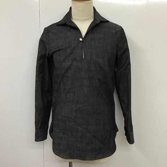 ウノピュウノウグァーレトレリラックス 1piu1uguale3 RELAX シャツ、ブラウス 長袖 長袖シャツ カラーシャツ 長袖カットソー プルオーバー 5 無地 黒 / ブラック /  メンズ USED 古着 中古 10119260