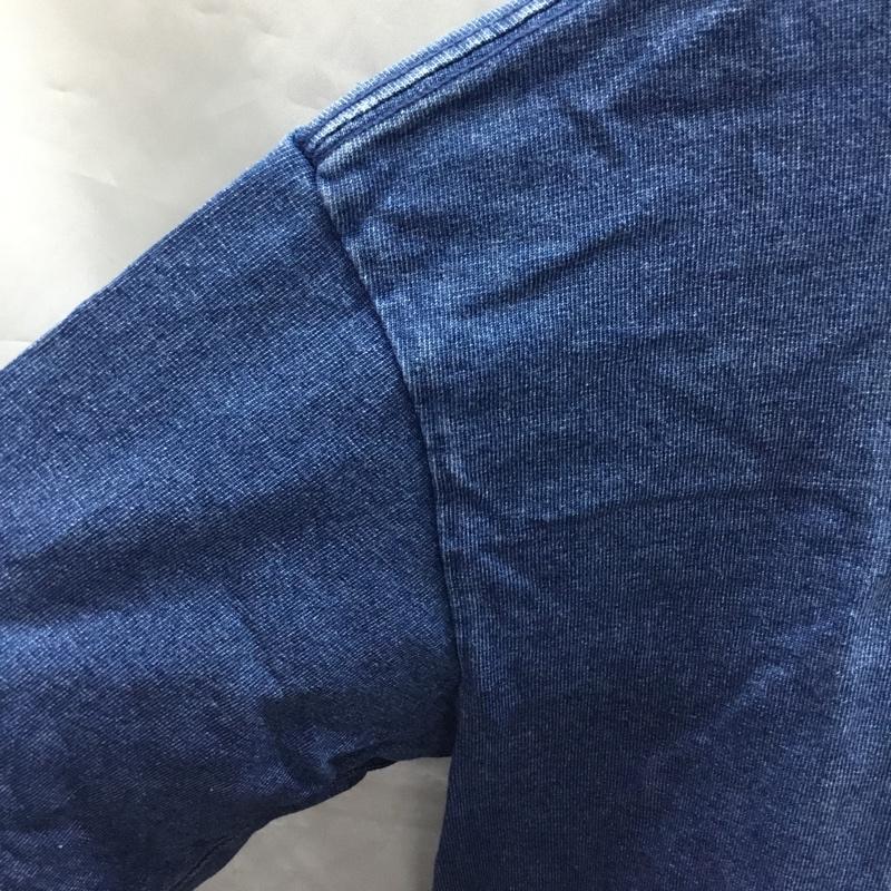 ギャップ GAP Tシャツ 半袖 クルーネック 胸ポケット M 無地 インディゴ / インディゴ /  メンズ USED 古着 中古 10119338