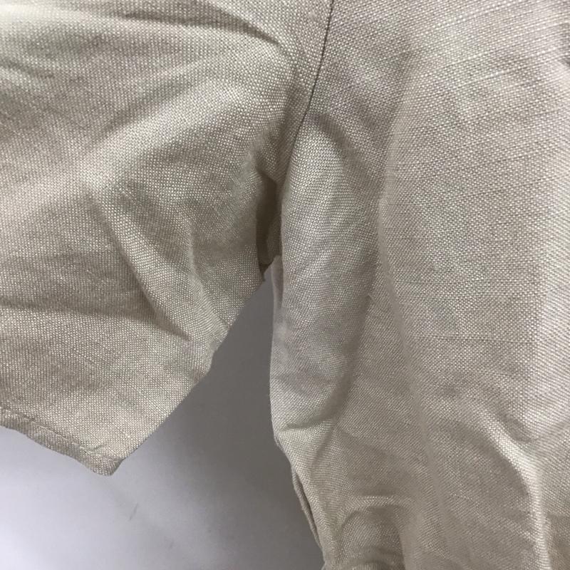 グローバルワーク GLOBAL WORK ワンピース ロングスカート リネン リネン前ボタンワンピ タグ付 M 無地 ベージュ / ベージュ /  レディース USED 古着 中古 10107263