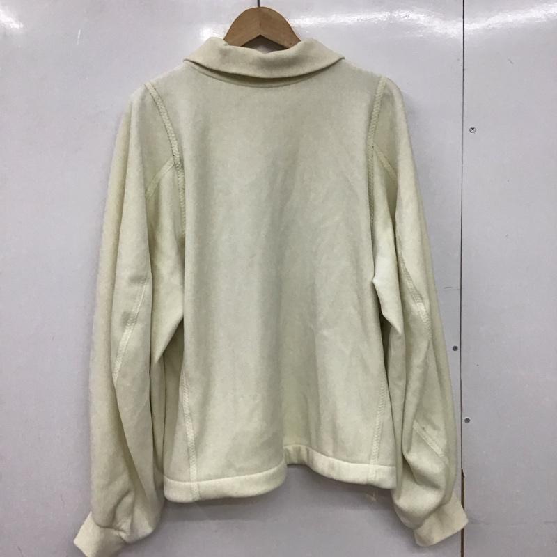 アディダス adidas トレーナー 長袖 ハーフジップ L 無地 オフホワイト / オフホワイト /  レディース USED 古着 中古 10147240