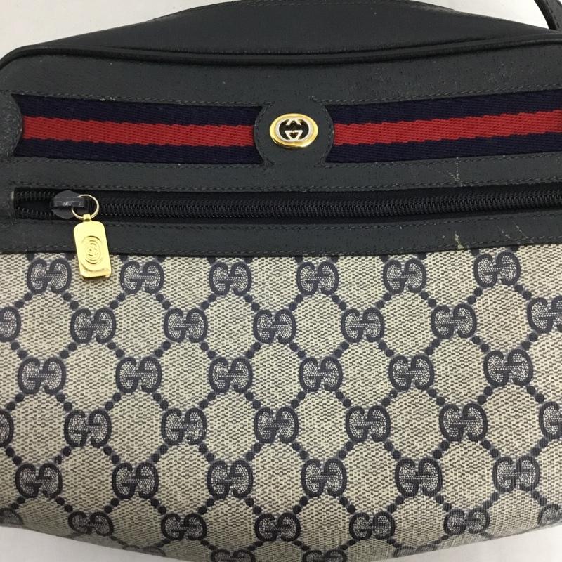 グッチ GUCCI ショルダーバッグ ショルダーバッグ オールドグッチ 56.02.087 GG 総柄 紺 / ネイビー /  レディース USED 古着 中古 10143671