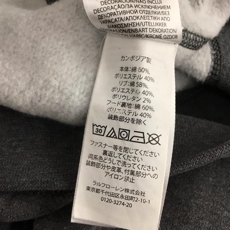 ポロラルフローレン POLO RALPH LAUREN パーカー 長袖 長袖パーカー フード付きパーカー 刺繍スウェット トレーナー ジップアップパーカー S ロゴ、文字 灰 / グレー /  メンズ USED 古着 中古 10107317