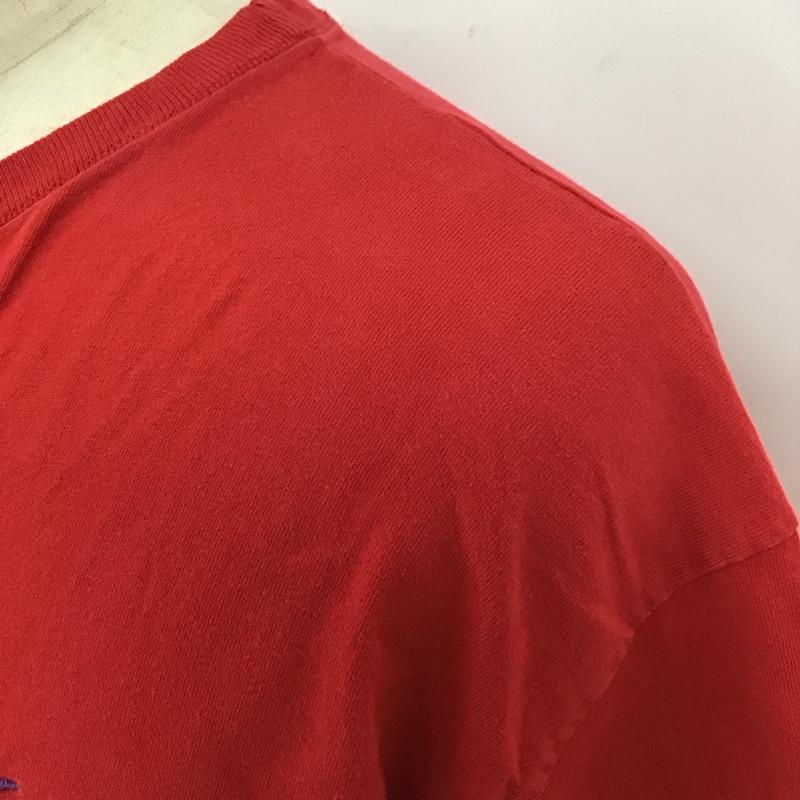 ゲス Guess Tシャツ 半袖 クルーネック ロゴ、文字 赤 / レッド /  メンズ USED 古着 中古 10116518
