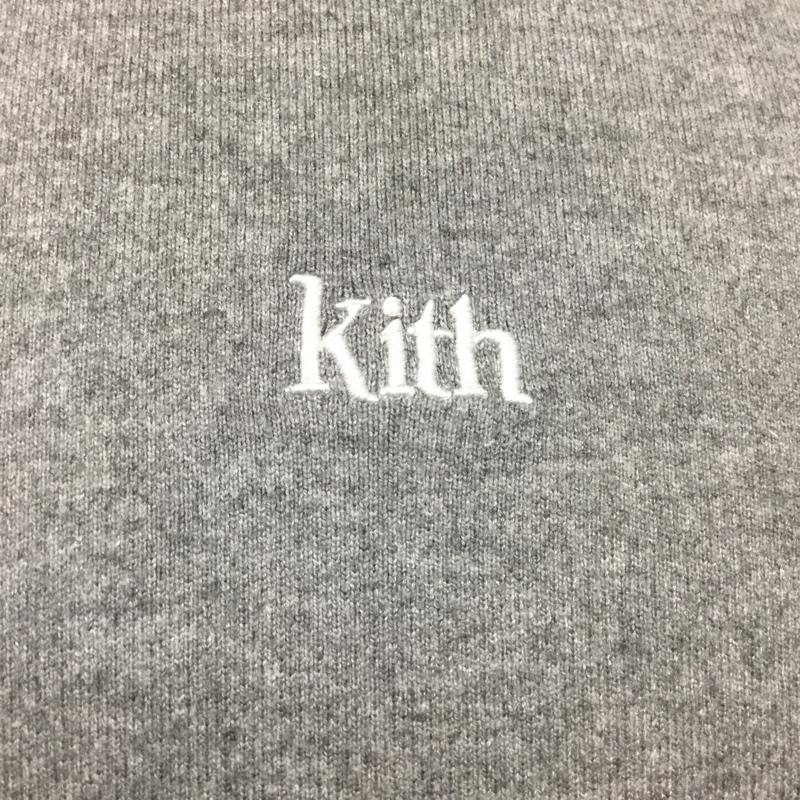 キス KITH ニット、セーター 長袖 KHM030122 ロゴ刺繍モックネックニット 長袖ニットカットソー M ロゴ、文字 灰 / グレー /  メンズ USED 古着 中古 10120948