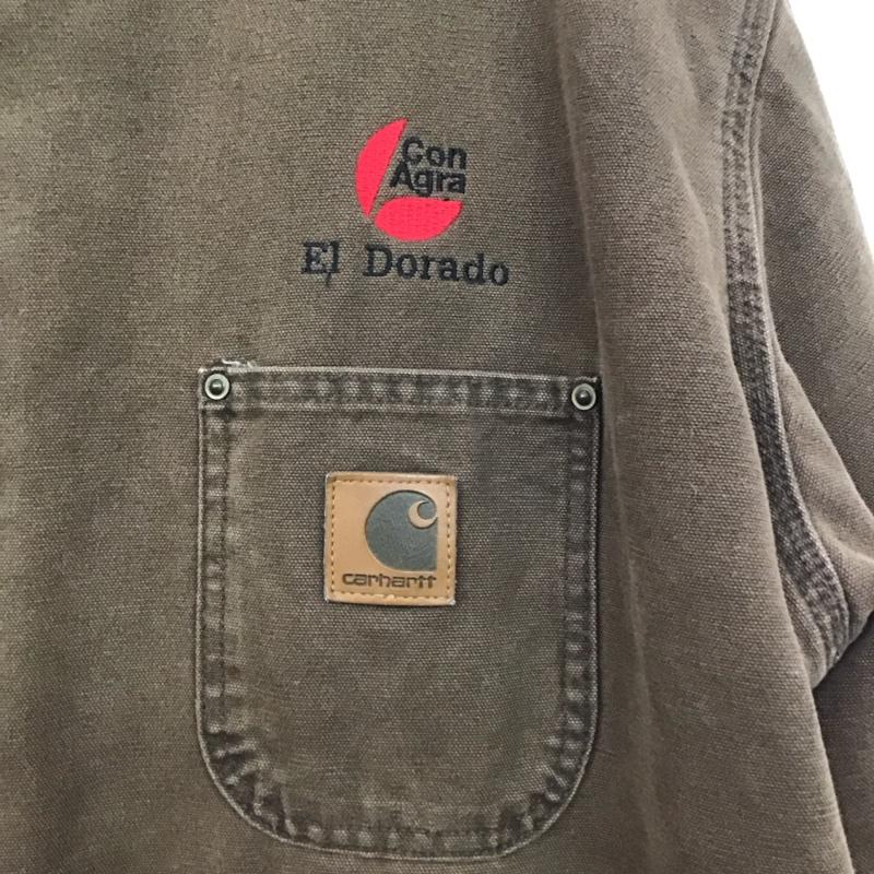 カーハート Carhartt ジャケット、上着 ジャケット、ブレザー カジュアルジャケット アウター カラージャケット XXL ロゴ、文字 茶 / ブラウン /  メンズ USED 古着 中古 10138436