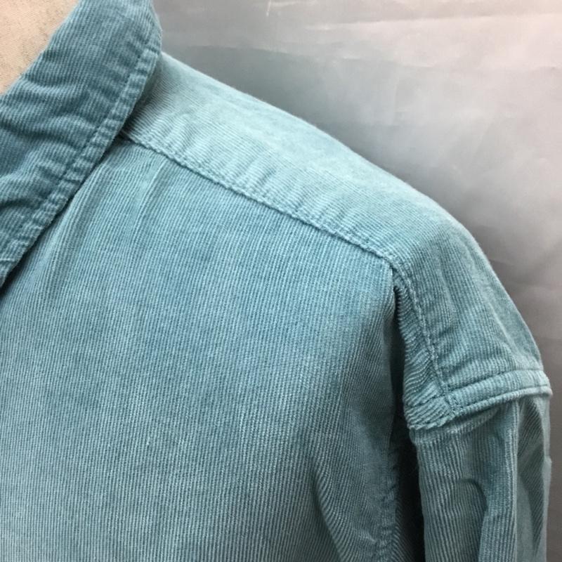 リーバイス Levi s シャツ、ブラウス 長袖 ワークシャツ コーデュロイ L 無地 水色 / ライトブルー /  メンズ USED 古着 中古 10119838