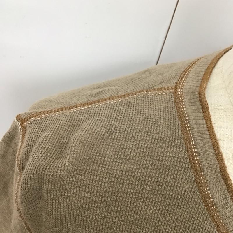 ディーゼル DIESEL Tシャツ 半袖 ヘンリーネック S ロゴ、文字 茶 / ブラウン /  メンズ USED 古着 中古 10110832