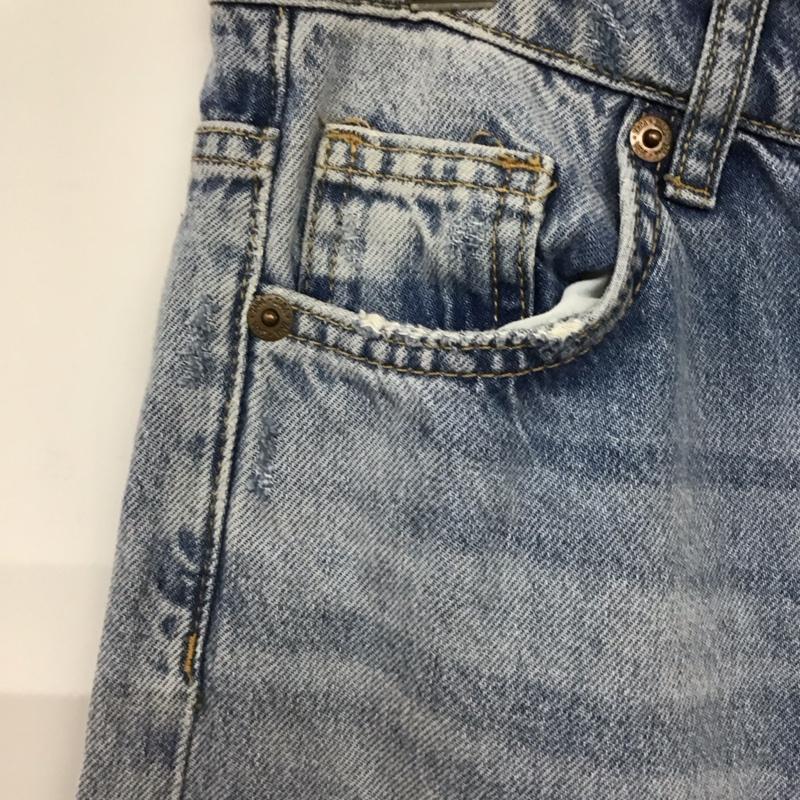 ザラ ZARA パンツ デニム、ジーンズ デニムパンツ ワイドパンツ カジュアルパンツ 34 無地 インディゴ / インディゴ /  レディース USED 古着 中古 10142720