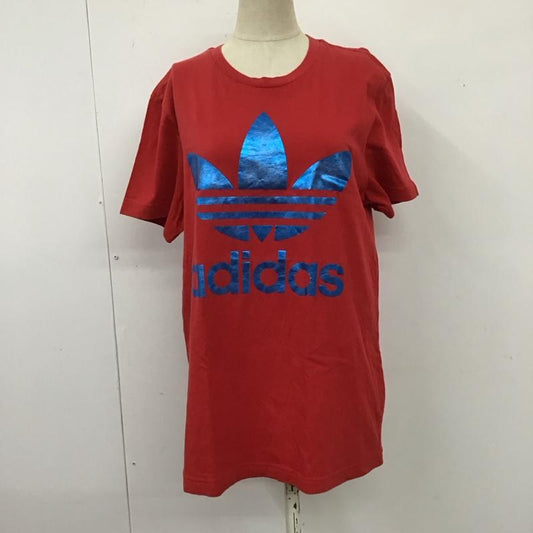 アディダスオリジナルス adidas originals Tシャツ 半袖 M69234 ORIGINALSFOILTEE 半袖カットソー プリントTシャツ L ロゴ、文字 赤 / レッド /  レディース USED 古着 中古 10117570