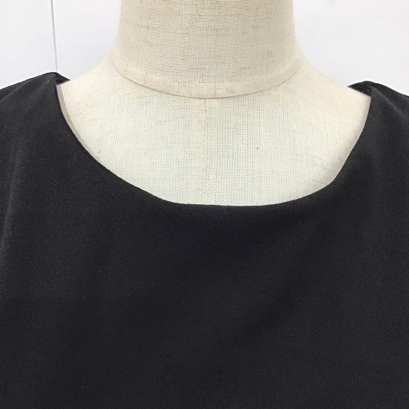 ザラ ZARA ワンピース ひざ丈スカート 0264 590 800 ノースリーブ L 無地 黒 / ブラック /  レディース USED 古着 中古 10115020