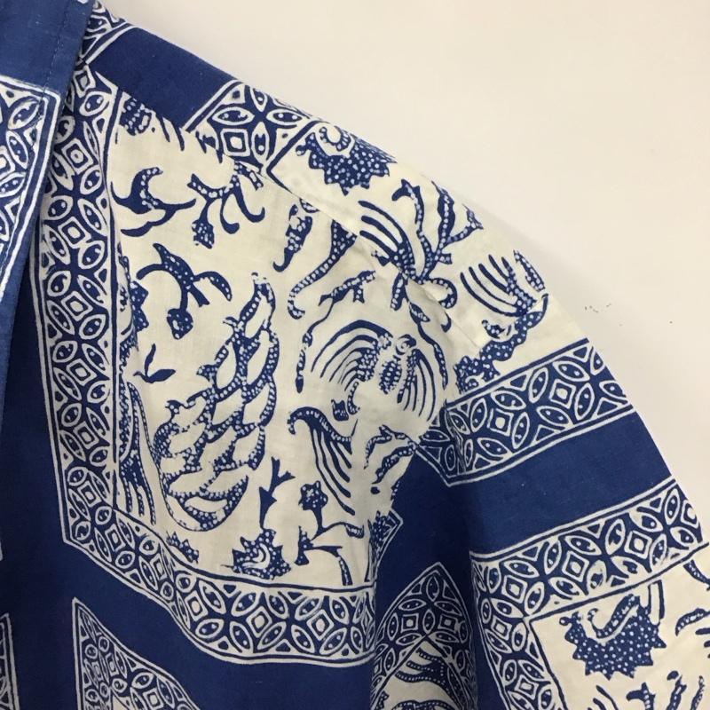 古着 USED シャツ、ブラウス 半袖 半袖シャツ プリントシャツ カラーシャツ プリント 白 / ホワイト / X 青 / ブルー /  メンズ USED 古着 中古 10136722