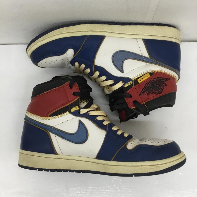ナイキ NIKE スニーカー スニーカー Union × Nike Air Jordan 1 Retro High OG NRG Storm Blue/Varsity Red ユニオン 27.0cm ロゴ、文字 青 / ブルー /  メンズ USED 古着 中古 10112685