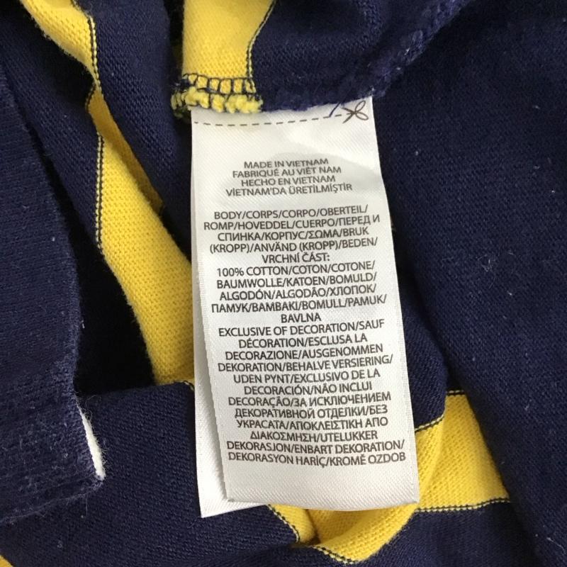 ポロラルフローレン POLO RALPH LAUREN ポロシャツ 長袖 長袖ポロシャツ 長袖カットソー カラーシャツ S ボーダー柄 黄 / イエロー / X 紺 / ネイビー /  メンズ USED 古着 中古 10150261