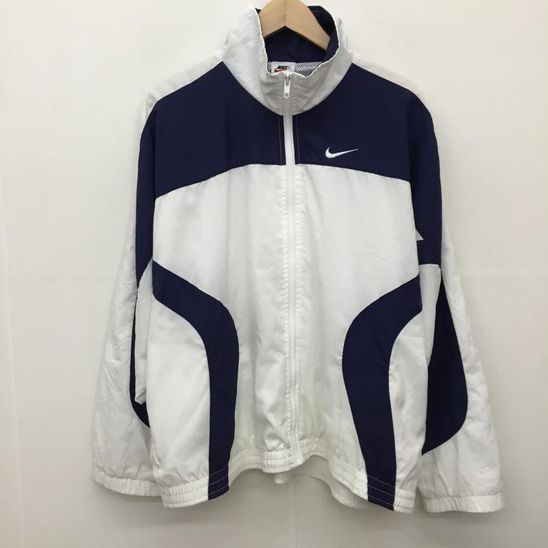 ナイキ NIKE ジャケット、上着 ジャンパー、ブルゾン 90s M 刺繍 白 / ホワイト / X 紺 / ネイビー /  メンズ USED 古着 中古 10142562