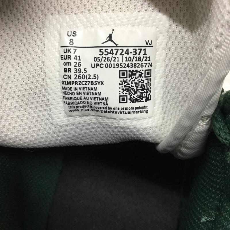 ナイキ NIKE スニーカー スニーカー 554724-371 AIR JORDAN 1 MID 26cm 26.0cm ロゴ、文字 白 / ホワイト / X 緑 / グリーン / X 黄 / イエロー /  メンズ USED 古着 中古 10108072