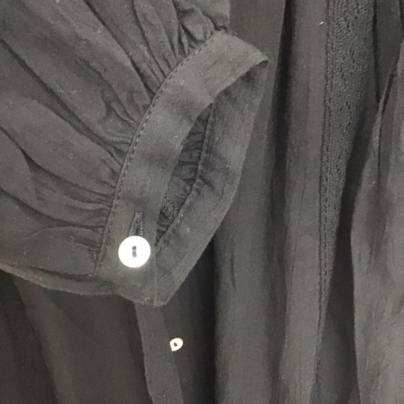 アングリッド Ungrid ワンピース ロングスカート 長袖ロングワンピース フロントボタン シャツワンピース FREE 花柄 黒 / ブラック /  レディース USED 古着 中古 10147096